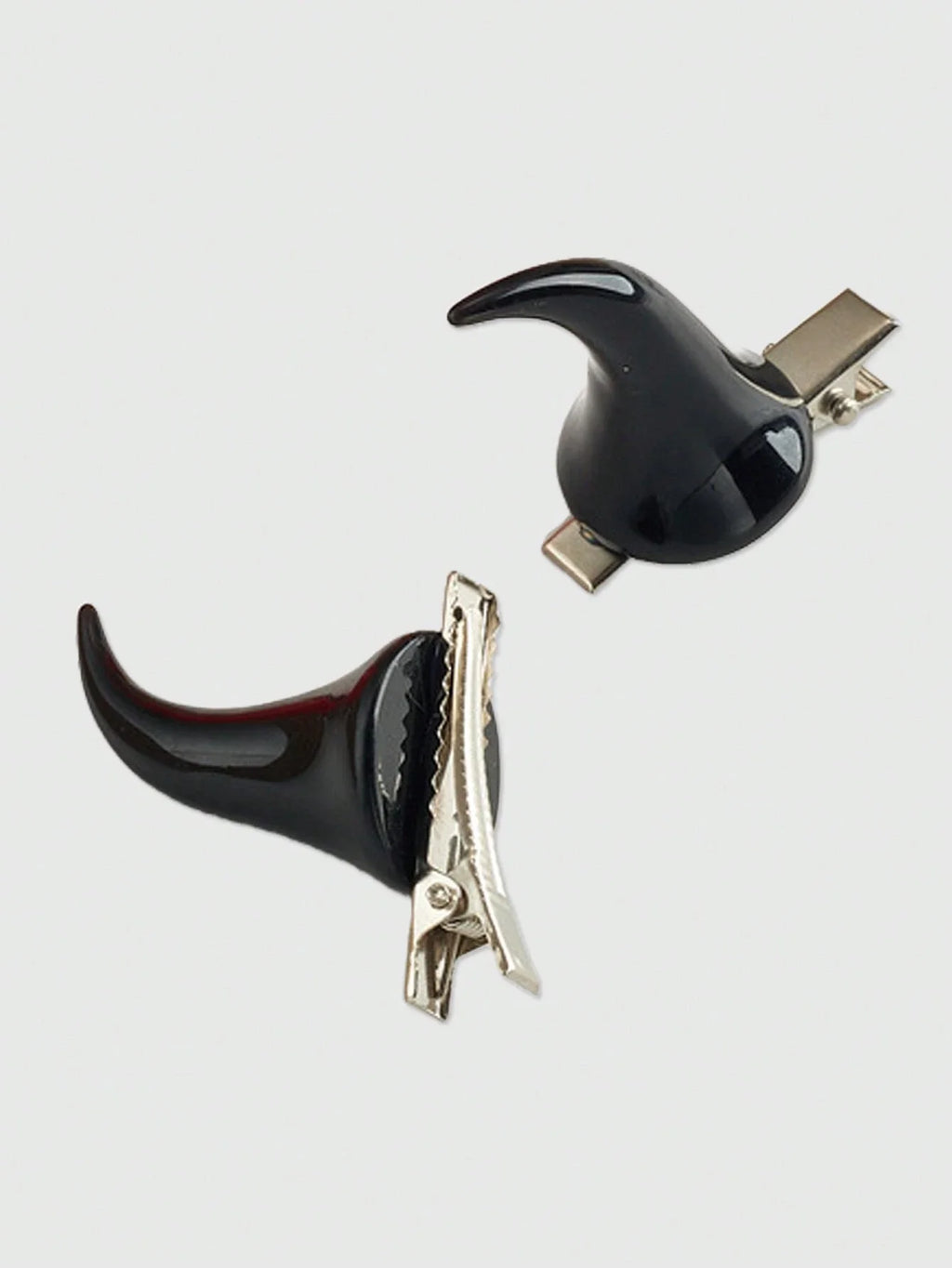 Devil Horn Hair Clips for Gothic Punk and Alternative Costume Styling