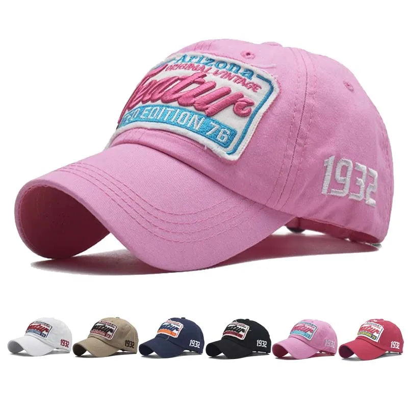Unisex Vintage Style Baseball Cap with Embroidered Patch for Casual Streetwear Fashion