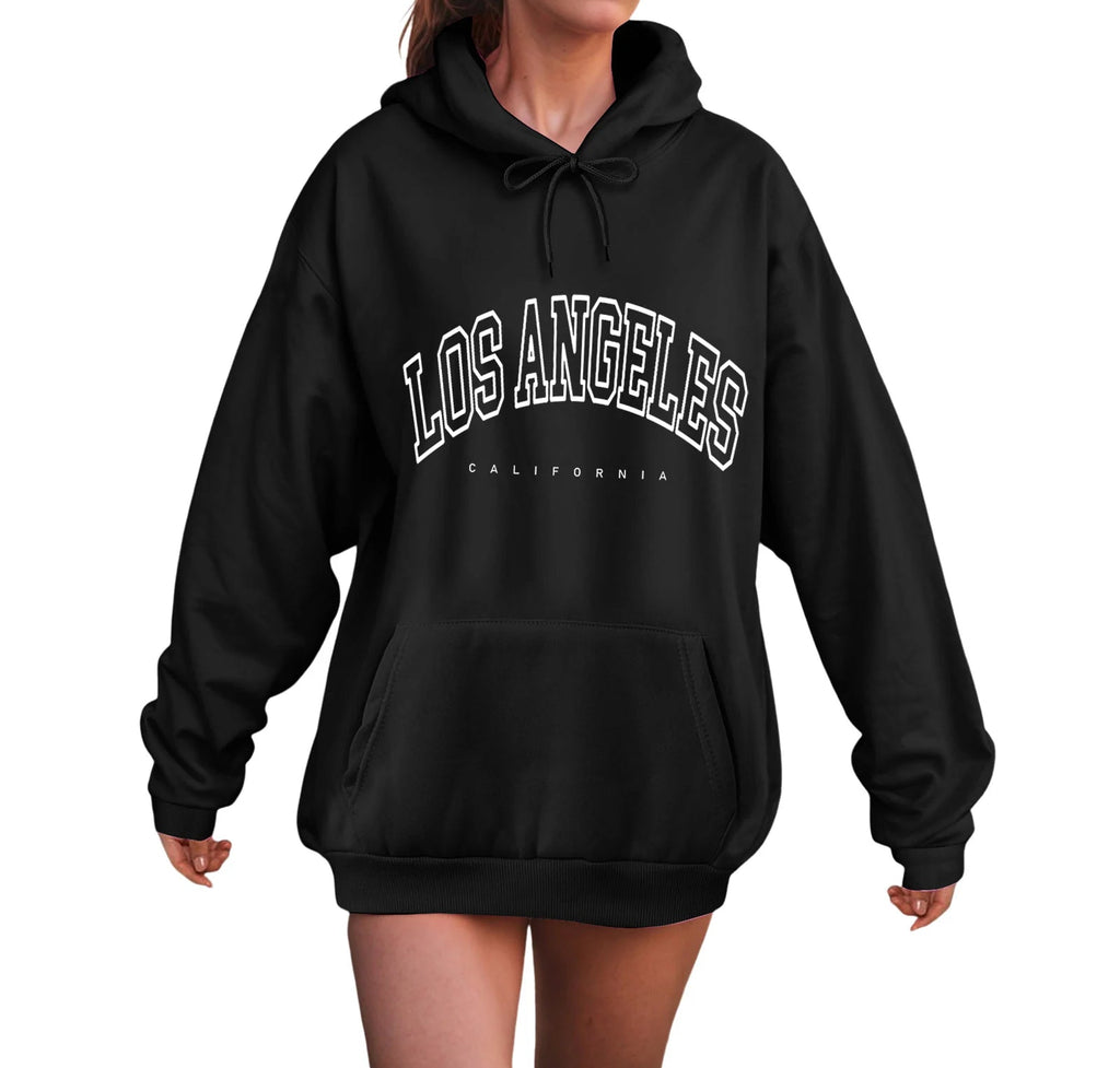 Oversized Collegiate Graphic Hoodie with Relaxed Fit for Everyday Streetwear