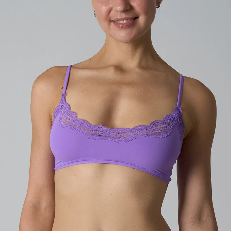 Rich Burgundy Lace-Trimmed Plunge Bralette and Lounge Short Set