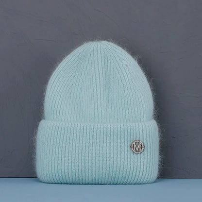 Soft Rabbit Fur Knit Beanie for Everyday Casual Outdoor Winter Fashion and Comfort Style