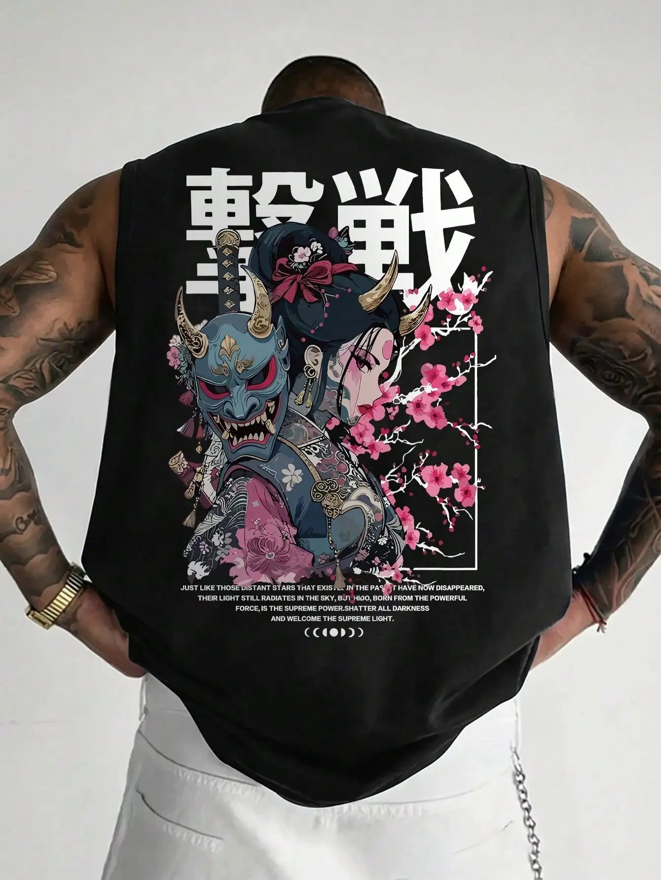 Minimalist Cotton Sleeveless Tank Top with Clean Japanese Streetwear Inspired Graphic Detail