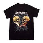 Vintage Skull Graphic Cotton T-Shirt with Distressed Streetwear Artwork Design