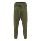 Men's Relaxed Harem Cargo Pants with Cropped Fit and Streetwear Utility Style