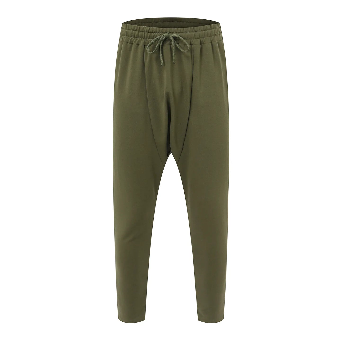 Men's Relaxed Harem Cargo Pants with Cropped Fit and Streetwear Utility Style