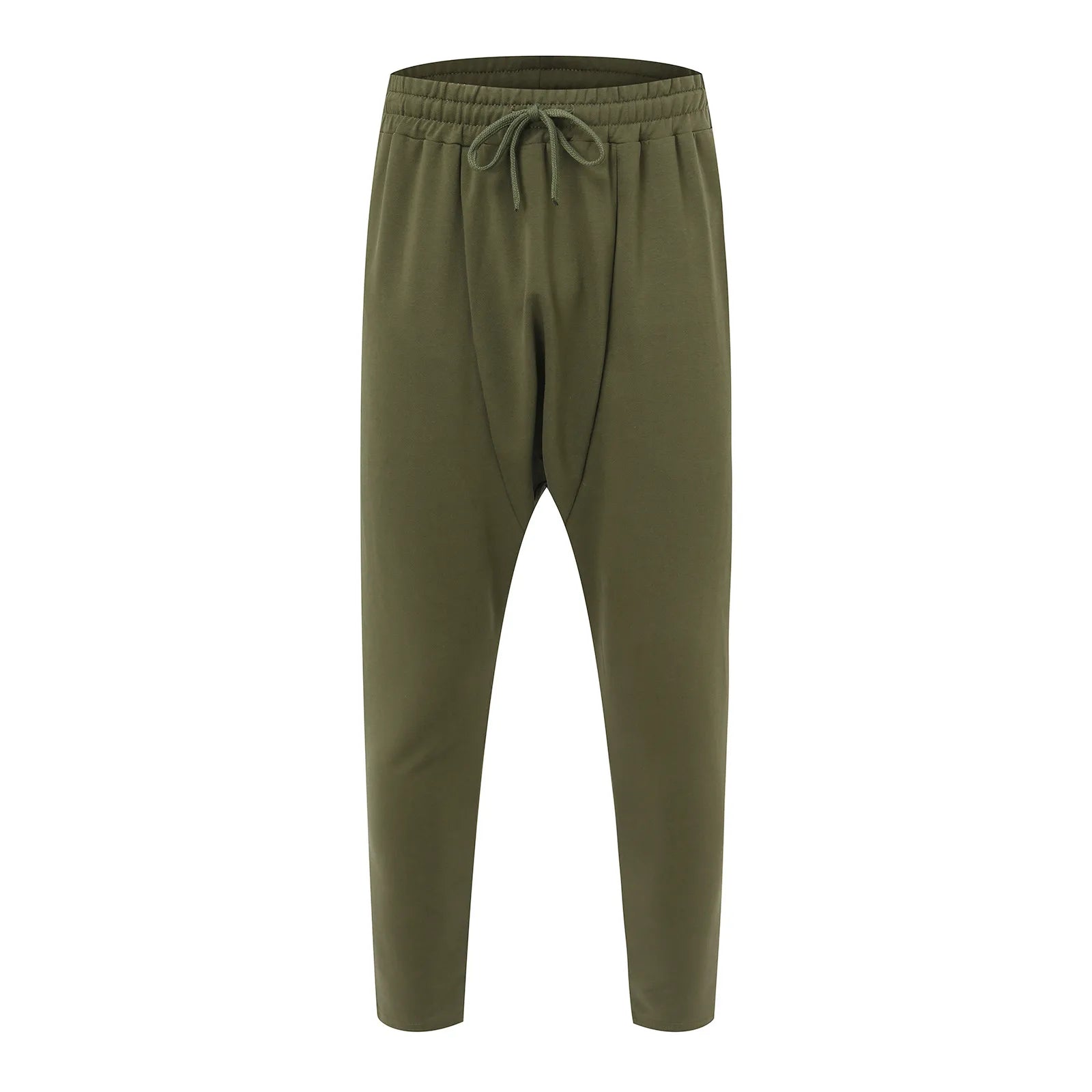 Men's Relaxed Harem Cargo Pants with Cropped Fit and Streetwear Utility Style