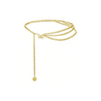 Sunflower Butterfly Layered Waist Chain for Y2K Punk and Festival Styling