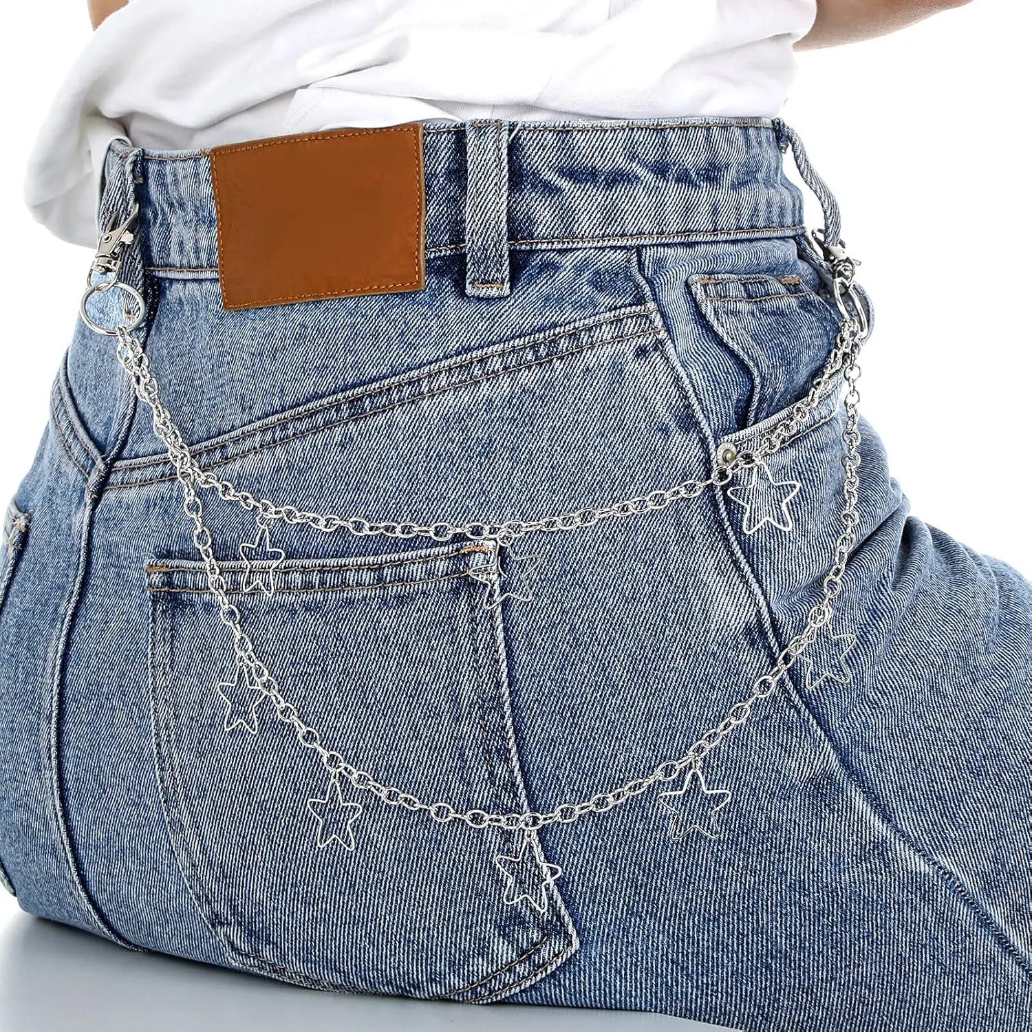 Star Pants Chain for Y2K Punk and Vintage Streetwear Styling