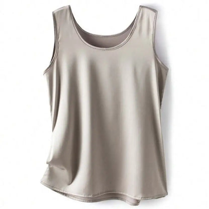 Relaxed Sleeveless Tank Top with Lightweight Knit Everyday Casual Layering Style
