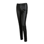 High Waist Faux Leather Leggings Slim Fit Alternative Fashion Statement Bottoms