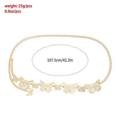 Butterfly Charm Waist Chain for Gothic, Y2K and Alternative Fashion