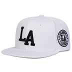 Embroidered Flat Brim Snapback Cap Adjustable Streetwear Hip Hop Fashion Hat