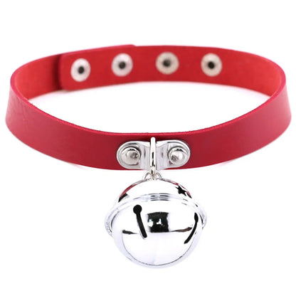 Alternative Bell Pendant Collar Choker Necklace for Gothic Punk Fashion