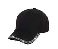 Unisex Baseball Cap with Decorative Rhinestone Trim and Adjustable Fit for Casual Streetwear Style
