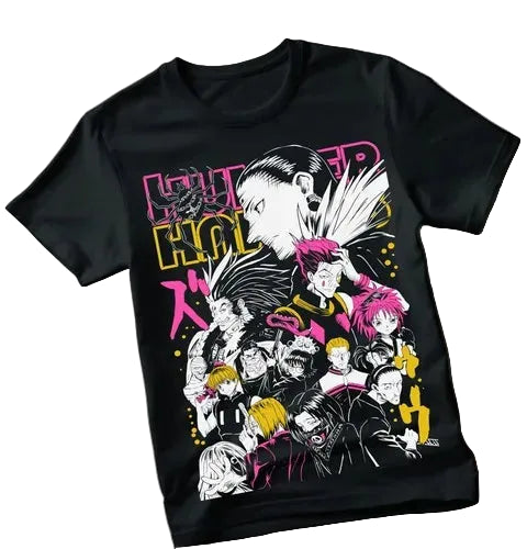 Cyber Manga Streetwear Tee with Oversized Graphic Character Artwork