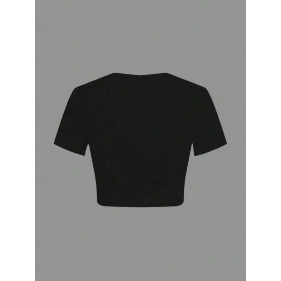 Dark Floral Graphic Baby Tee with Fitted Alternative Streetwear Silhouette