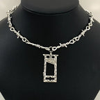 Thorn Chain Choker Necklace for Gothic Punk Alternative Fashion Styling