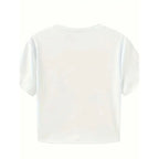 Gothic Typography Crop Tee with Fitted Baby Tee Streetwear Silhouette
