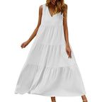 Flowing Tiered Maxi Dress With Relaxed Shape And Soft Movement
