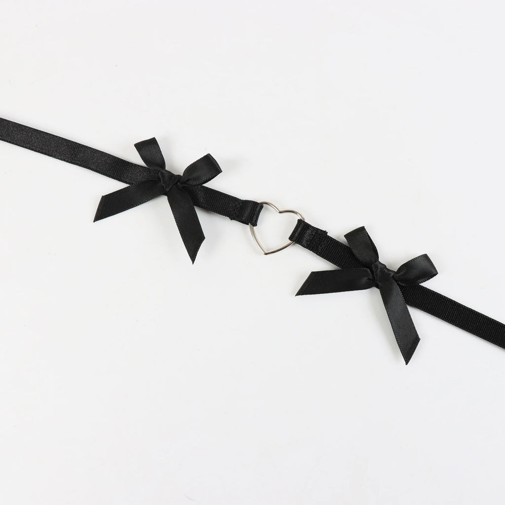 Bow Accent Thigh Garter Dark Feminine Alternative Fashion Accessory