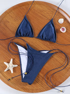Classic Leopard Print String Bikini with Adjustable Tie Closures
