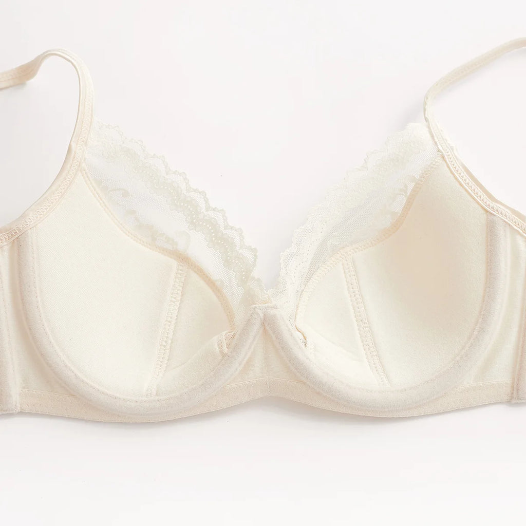 Elegant Scalloped Lace Plunge Bra and Panty Intimates Set
