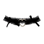 Heart Bow Thigh Garter Gothic Coquette Alternative Fashion Accessory