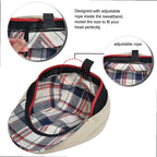 Classic Linen Flat Cap for Everyday Casual Vintage Inspired Four Season Fashion Style