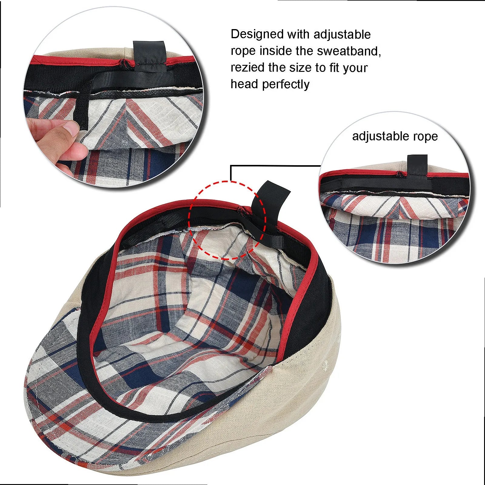 Classic Linen Flat Cap for Everyday Casual Vintage Inspired Four Season Fashion Style