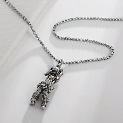 Gothic Figure Pendant Necklace with Dark Fantasy Alternative Statement Styling