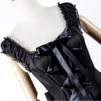 Victorian Inspired Gothic Corset Dress With Layered Skirt Alternative Fashion Design