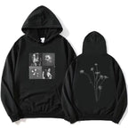Vintage Portrait Graphic Hoodie with Relaxed Streetwear Fit and Fleece Construction