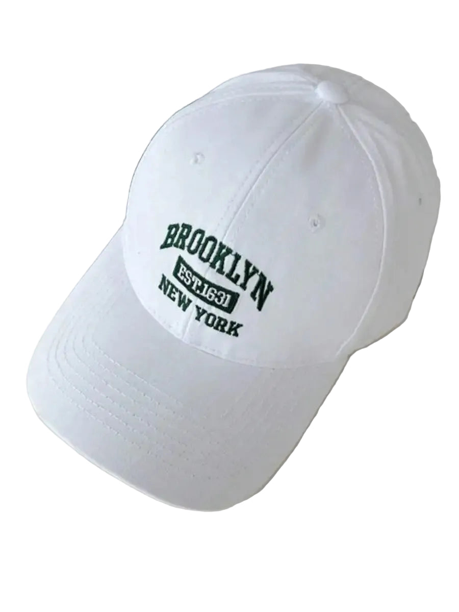 Unisex Cotton Baseball Cap with Embroidered Typography for Casual Everyday Streetwear Style