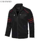 Men's Stand Collar Faux Leather Moto Jacket with Modern Streetwear Biker Styling