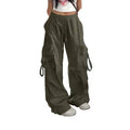 High Waist Relaxed Cargo Jogger Pants with Utility Pocket Streetwear Casual Loose Fit