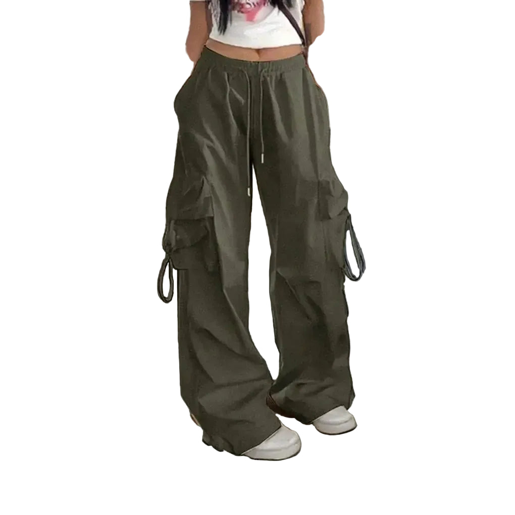 High Waist Relaxed Cargo Jogger Pants with Utility Pocket Streetwear Casual Loose Fit