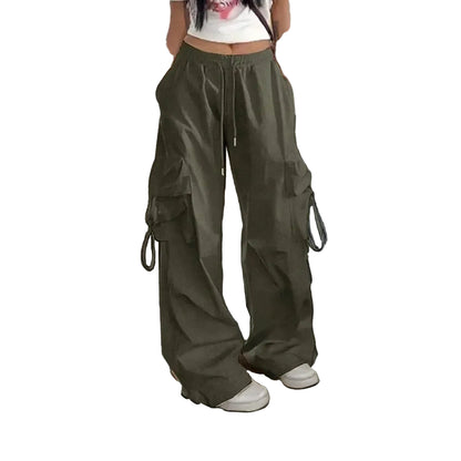 High Waist Relaxed Cargo Jogger Pants with Utility Pocket Streetwear Casual Loose Fit