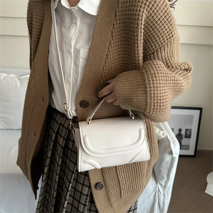 Minimalist Flap Crossbody Satchel Bag with Adjustable Strap Everyday Design