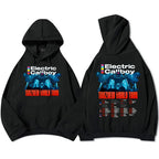 Vintage Tour Style Graphic Hoodie with Relaxed Streetwear Fit and Back Print