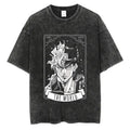 Retro Anime Goth Illustration Oversized Japanese Streetwear Graphic T-Shirt