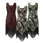 Gothic Sequin Fringe Dress for Elegant Alternative Fashion