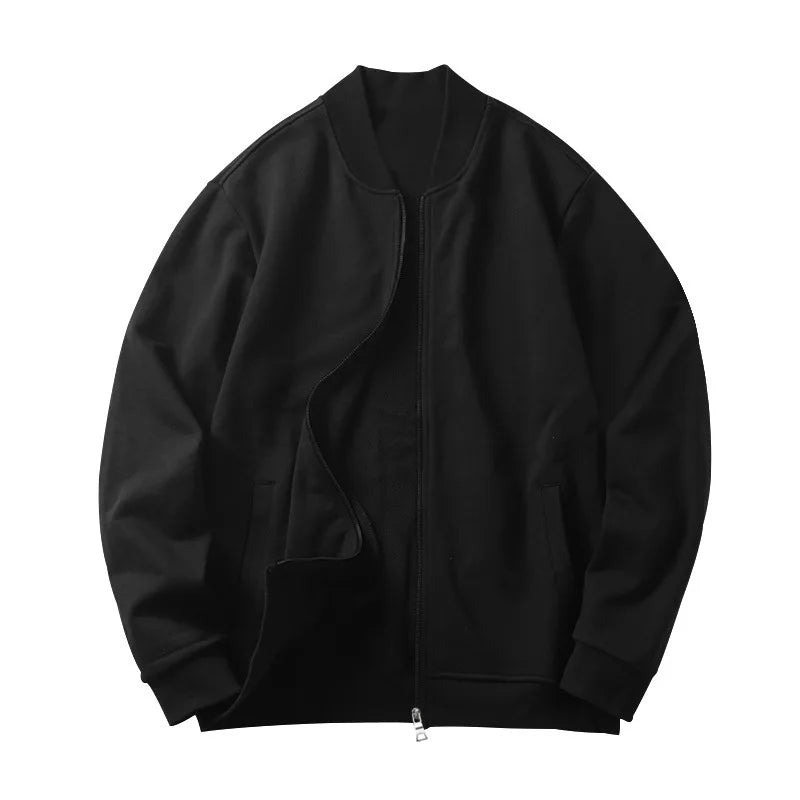 Men's Stand Collar Zip-Up Lightweight Casual Streetwear Jacket