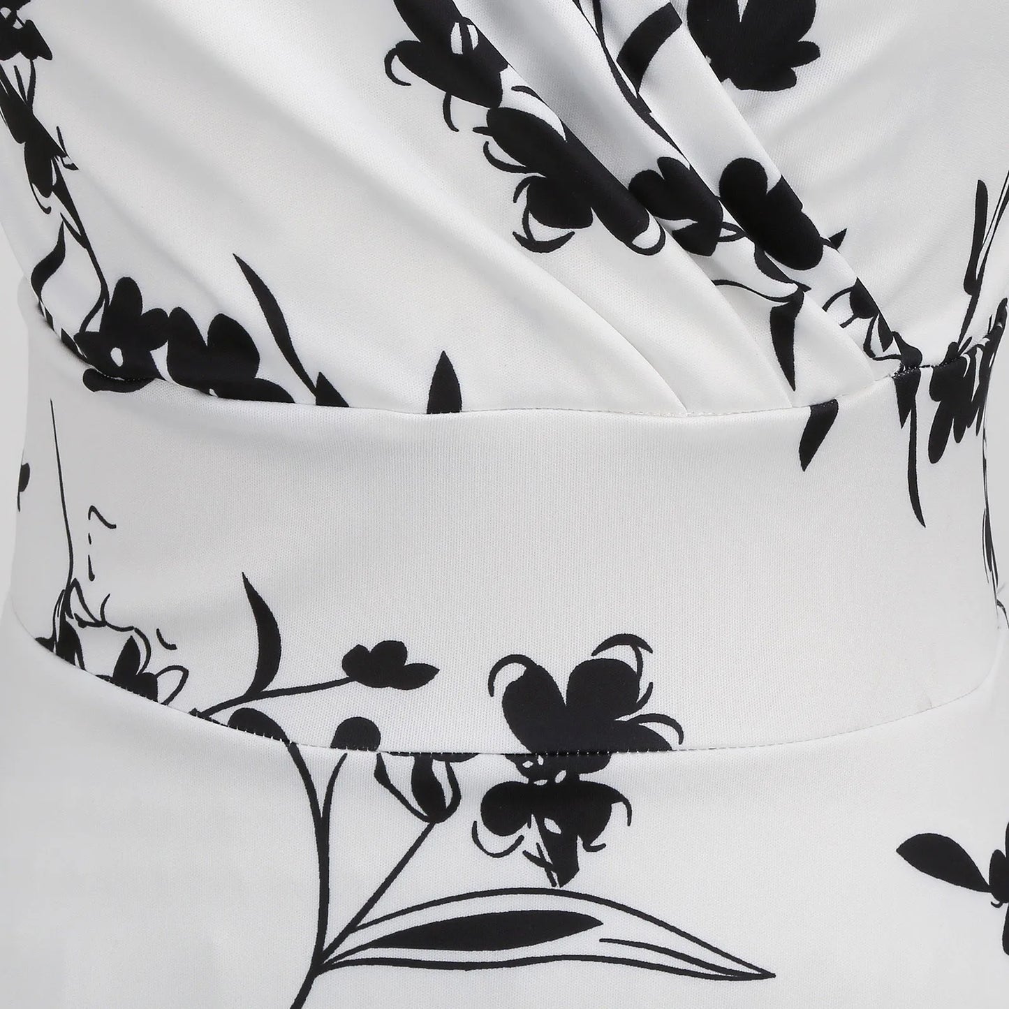 Vintage Floral Print Sleeveless Alternative Swing Midi Dress