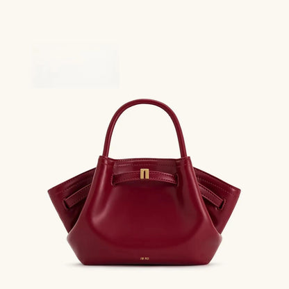 Structured Dumpling Tote Bag with Top Handle Large Capacity Design