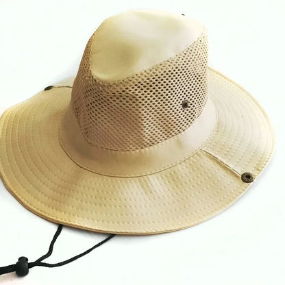 Breathable Mesh Boonie Sun Hat with Wide Brim for Hiking Fishing and Outdoor Travel
