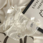 Glossy Ruffled Brief Panty with Delicate Bow Accents
