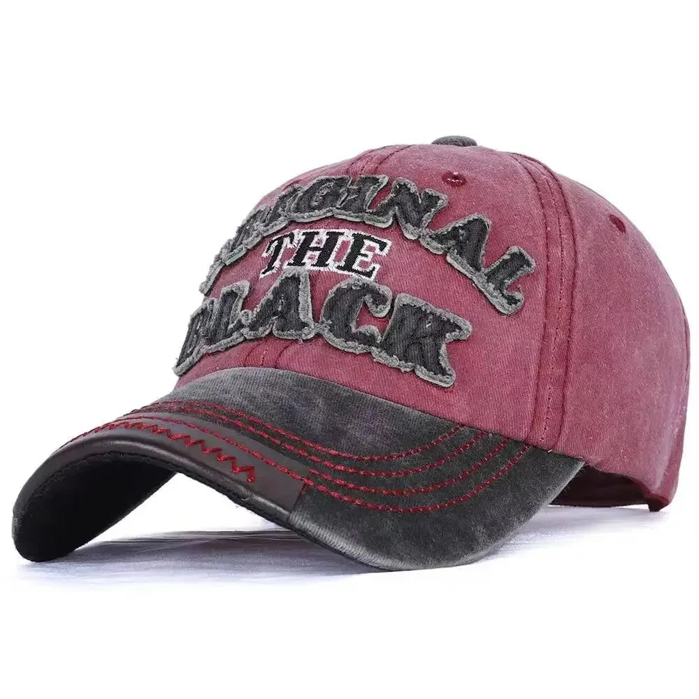 Unisex Vintage Washed Baseball Cap with Embroidered Detail for Everyday Casual Streetwear Style