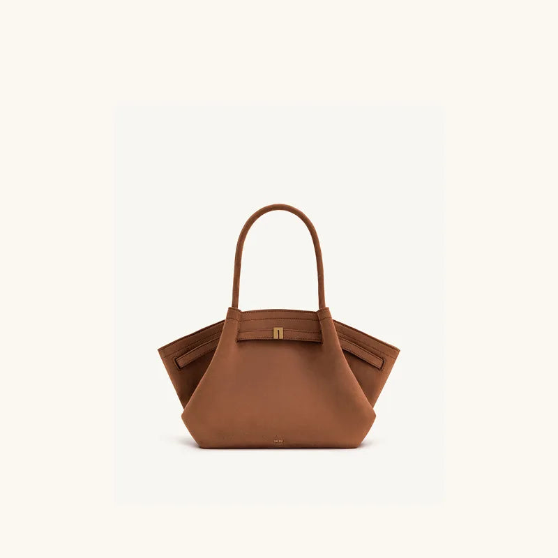Structured Dumpling Tote Bag with Top Handle Large Capacity Design