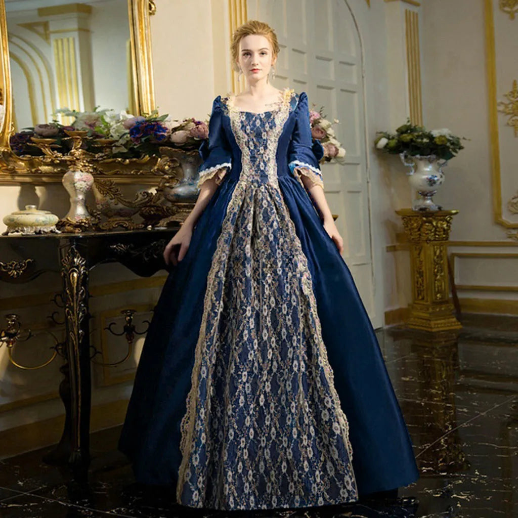 Victorian Inspired Lace Trim Formal Alternative Fashion Ball Gown