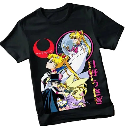 Kawaii Anime Graphic Streetwear Tee with Retro Manga Fashion Aesthetic